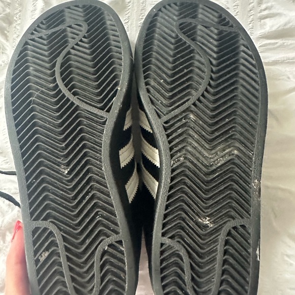 Adidas Black and White Superstar Sneakers - Picture 5 of 5